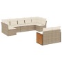 Set de sofás de jardín 9 pzas con cojines ratán sintético beige de , Conjuntos de jardín - Ref: Foro24-3227969, Precio: 568,6...
