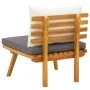 Gartenstuhl mit Kissen aus massivem Akazienholz von vidaXL, Modulare Sofas für den Außenbereich - Ref: Foro24-46671, Preis: 8...