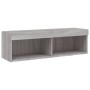 Muebles TV pared con LED 5 pzas madera ingeniería gris Sonoma en Muebles TV | Comprar online en Foru.es