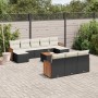 Set de sofás de jardín 11 pzas y cojines ratán sintético negro de , Conjuntos de jardín - Ref: Foro24-3228100, Precio: 573,93...