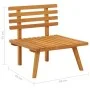 Gartenstuhl mit Kissen aus massivem Akazienholz von vidaXL, Modulare Sofas für den Außenbereich - Ref: Foro24-46671, Preis: 8...