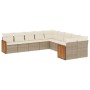 Juego de sofás jardín con cojines beige 10 pzas ratán sintético de , Conjuntos de jardín - Ref: Foro24-3228032, Precio: 625,3...