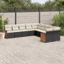 Set de sofás de jardín 10 pzas cojines ratán sintético negro de , Conjuntos de jardín - Ref: Foro24-3228030, Precio: 549,96 €...