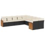 Set de sofás de jardín 10 pzas cojines ratán sintético negro de , Conjuntos de jardín - Ref: Foro24-3228030, Precio: 549,96 €...