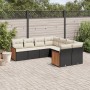 Set de sofás de jardín 8 piezas y cojines ratán sintético negro de , Conjuntos de jardín - Ref: Foro24-3228233, Precio: 457,3...