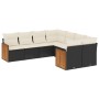 Set de sofás de jardín 8 piezas y cojines ratán sintético negro de , Conjuntos de jardín - Ref: Foro24-3228233, Precio: 457,3...