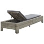Tumbona con cojín de ratán sintético gris de vidaXL, Tumbonas - Ref: Foro24-46236, Precio: 163,69 €, Descuento: %