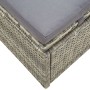 Tumbona con cojín de ratán sintético gris de vidaXL, Tumbonas - Ref: Foro24-46236, Precio: 163,69 €, Descuento: %