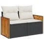 Set de sofás de jardín y cojines 14 pzas ratán sintético negro de , Conjuntos de jardín - Ref: Foro24-3228142, Precio: 810,92...
