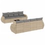 Set de sofás de jardín 9 pzas con cojines ratán sintético beige de , Conjuntos de jardín - Ref: Foro24-3221148, Precio: 571,1...