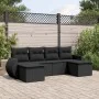 6-piece garden sofa set and black synthetic rattan cushions by , Modular outdoor sofas - Ref: Foro24-3221714, Price: 372,60 €...