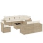 Set de sofás de jardín 9 pzas con cojines ratán sintético beige de , Conjuntos de jardín - Ref: Foro24-3222847, Precio: 644,7...