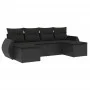 6-piece garden sofa set and black synthetic rattan cushions by , Modular outdoor sofas - Ref: Foro24-3221714, Price: 372,60 €...