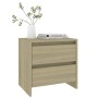 Mesitas de noche 2 uds madera ingeniería roble Sonoma de vidaXL, Mesitas de noche - Ref: Foro24-809852, Precio: 80,45 €, Desc...