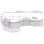 6-piece garden sofa set and black synthetic rattan cushions by , Modular outdoor sofas - Ref: Foro24-3221714, Price: 372,60 €...