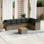 Set de sofás de jardín 8 pzas y cojines ratán sintético gris de , Conjuntos de jardín - Ref: Foro24-3223680, Precio: 457,11 €...
