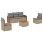 Juego de sofás jardín con cojines 6 pzas ratán sintético beige de , Conjuntos de jardín - Ref: Foro24-3227536, Precio: 340,26...