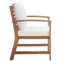 Muebles de jardín 4 piezas con cojines madera maciza de acacia de vidaXL, Conjuntos de jardín - Ref: Foro24-47283, Precio: 40...