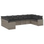 Set de sofás de jardín 10 pzas con cojines ratán sintético gris de , Conjuntos de jardín - Ref: Foro24-3219460, Precio: 599,0...