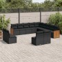 Set de sofás de jardín y cojines 13 pzas ratán sintético negro de , Conjuntos de jardín - Ref: Foro24-3260564, Precio: 801,66...