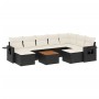 Set de sofás de jardín 10 pzas cojines ratán sintético negro de , Sofás modulares de exterior - Ref: Foro24-3224845, Precio: ...