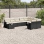 Set de sofás de jardín 10 pzas cojines ratán sintético negro de , Conjuntos de jardín - Ref: Foro24-3220655, Precio: 553,51 €...