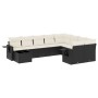 Set de sofás de jardín 10 pzas cojines ratán sintético negro de , Conjuntos de jardín - Ref: Foro24-3220655, Precio: 553,51 €...