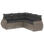 Juego de sofás jardín con cojines 5 pzas ratán sintético gris de , Conjuntos de jardín - Ref: Foro24-3221349, Precio: 337,09 ...