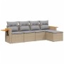 Juego de sofás jardín con cojines 5 pzas ratán sintético beige de , Conjuntos de jardín - Ref: Foro24-3226759, Precio: 305,43...