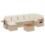 Juego de sofás de jardín con cojines beige 8 pzas ratán PE de , Conjuntos de jardín - Ref: Foro24-3227038, Precio: 536,50 €, ...