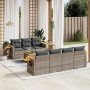 Set de sofás de jardín 8 pzas y cojines ratán sintético gris de , Conjuntos de jardín - Ref: Foro24-3226648, Precio: 492,74 €...