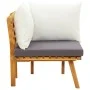 Garden corner sofa with solid acacia wood cushions by vidaXL, Modular outdoor sofas - Ref: Foro24-46673, Price: 80,47 €, Disc...