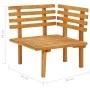 Garden corner sofa with solid acacia wood cushions by vidaXL, Modular outdoor sofas - Ref: Foro24-46673, Price: 80,47 €, Disc...