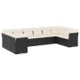 Set de sofás de jardín 10 pzas cojines ratán sintético negro de , Conjuntos de jardín - Ref: Foro24-3218196, Precio: 546,98 €...