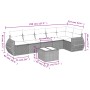 Set de comedor de jardín 7 pzas y cojines ratán sintético negro de , Conjuntos de jardín - Ref: Foro24-3221394, Precio: 453,1...
