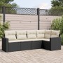 Set de muebles de jardín 5 pzas y cojines ratán sintético negro de , Conjuntos de jardín - Ref: Foro24-3218916, Precio: 309,5...