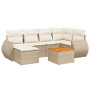 Set sofás de jardín 7 piezas y cojines ratán sintético beige de , Conjuntos de jardín - Ref: Foro24-3225106, Precio: 469,31 €...