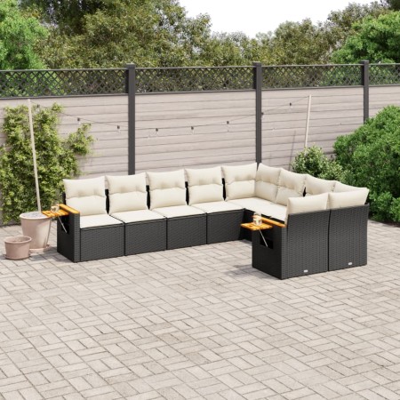 Set de sofás de jardín 8 piezas y cojines ratán sintético negro de , Conjuntos de jardín - Ref: Foro24-3227141, Precio: 524,9...