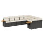 Set de sofás de jardín 8 piezas y cojines ratán sintético negro de , Conjuntos de jardín - Ref: Foro24-3227141, Precio: 524,9...