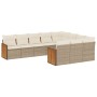 Juego de sofás jardín con cojines beige 10 pzas ratán sintético de , Conjuntos de jardín - Ref: Foro24-3228018, Precio: 625,3...