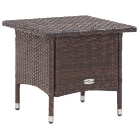 Mesita de centro de ratán sintético marrón 50x50x47 cm de vidaXL, Mesas de jardín - Ref: Foro24-46251, Precio: 53,60 €, Descu...