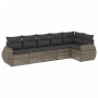 Set de muebles de jardín 6 pzas y cojines ratán sintético gris de , Conjuntos de jardín - Ref: Foro24-3221389, Precio: 392,22...