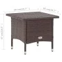 Mesita de centro de ratán sintético marrón 50x50x47 cm de vidaXL, Mesas de jardín - Ref: Foro24-46251, Precio: 48,94 €, Descu...