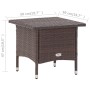 Mesita de centro de ratán sintético marrón 50x50x47 cm de vidaXL, Mesas de jardín - Ref: Foro24-46251, Precio: 53,60 €, Descu...
