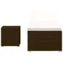 Gartenliege mit Kissen und braunem Kunstrattantisch von vidaXL, Liegen - Ref: Foro24-46226, Preis: 154,42 €, Rabatt: %