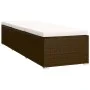 Gartenliege mit Kissen und braunem Kunstrattantisch von vidaXL, Liegen - Ref: Foro24-46226, Preis: 154,42 €, Rabatt: %