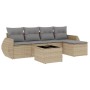 Juego de sofás jardín con cojines 6 pzas ratán sintético beige de , Conjuntos de jardín - Ref: Foro24-3221298, Precio: 358,15...