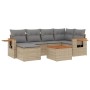 Set sofás de jardín 7 piezas y cojines ratán sintético beige de , Conjuntos de jardín - Ref: Foro24-3227025, Precio: 424,08 €...