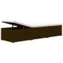 Gartenliege mit Kissen und braunem Kunstrattantisch von vidaXL, Liegen - Ref: Foro24-46226, Preis: 154,42 €, Rabatt: %