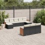 Set de sofás de jardín 10 pzas cojines ratán sintético negro de , Conjuntos de jardín - Ref: Foro24-3228093, Precio: 536,24 €...